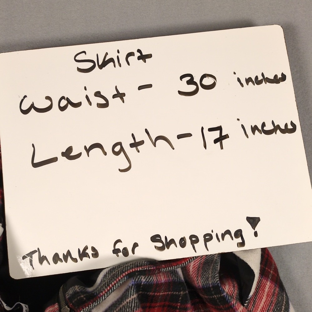 Hollister women SZ M NWT Ultra High Rise Plaid Mini Skirt Wool Blend - Picture 7 of 7
